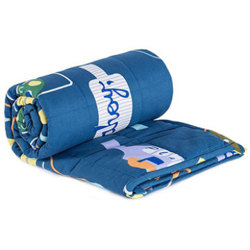 Drift Bottles Dark Blue Weighted Blanket Kids Cotton Cover Heavy Blanket Promote Deep Sleep Sensory Blanket